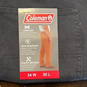 Coleman work pants. 30x30 phantom gray